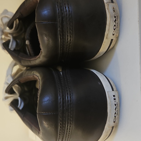 Coach Womens Low Top Signature Canvas Shoes Khaki Mahogany Size 11 lace up - Picture 4 of 8